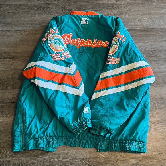Vintage 90's Miami Dolphins Starter Jacket- Zip Up- Size XL - Picture 5 of 7